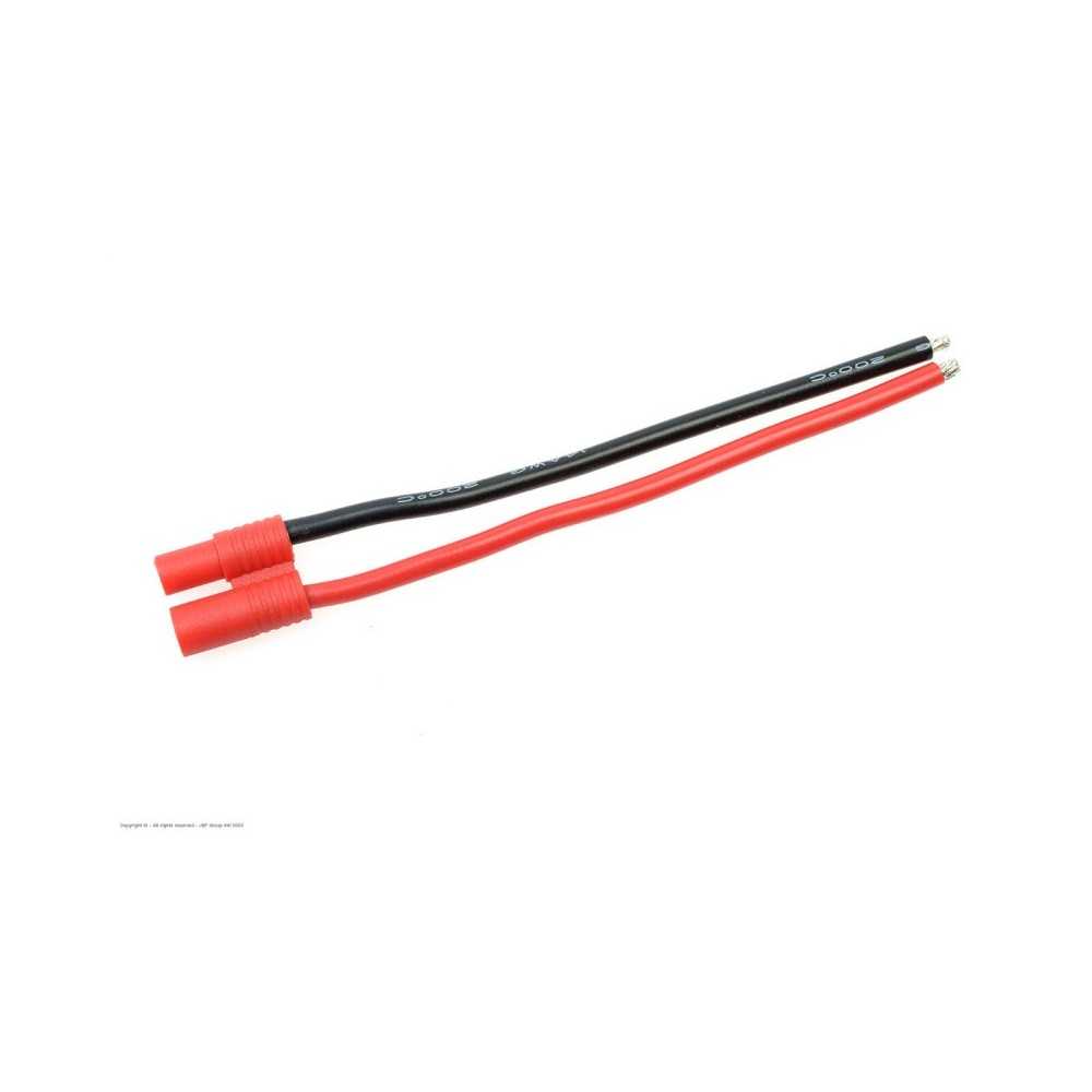 Revtec - Connector w/ Lead - 3.5mm - Gold Plated - Female Socket - 14AWG Silicone Wire - 10cm - 1 pc GF-1061-003