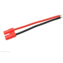 Revtec - Connector w/ Lead - 3.5mm - Gold Plated - Male Plug - 14AWG Silicone Wire - 10cm - 1 pc GF-1061-002