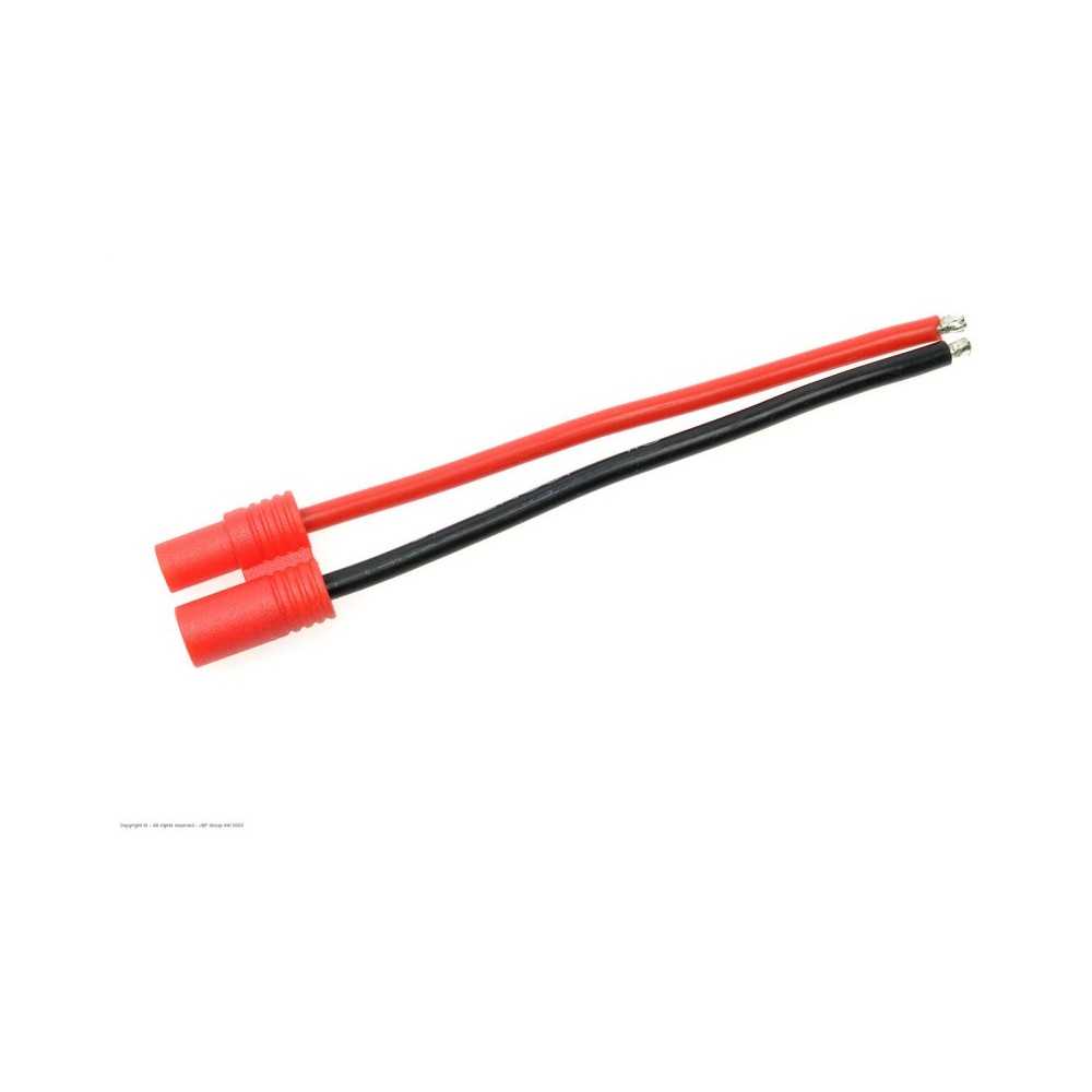 Revtec - Connector w/ Lead - 3.5mm - Gold Plated - Male Plug - 14AWG Silicone Wire - 10cm - 1 pc GF-1061-002