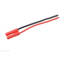Revtec - Connector w/ Lead - 4.0mm - Gold Plated - Male Plug - 14AWG Silicone Wire - 10cm - 1 pc GF-1062-002