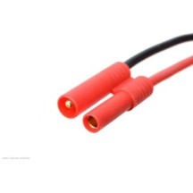 Revtec - Connector w/ Lead - 4.0mm - Gold Plated - Male Plug - 14AWG Silicone Wire - 10cm - 1 pc GF-1062-002