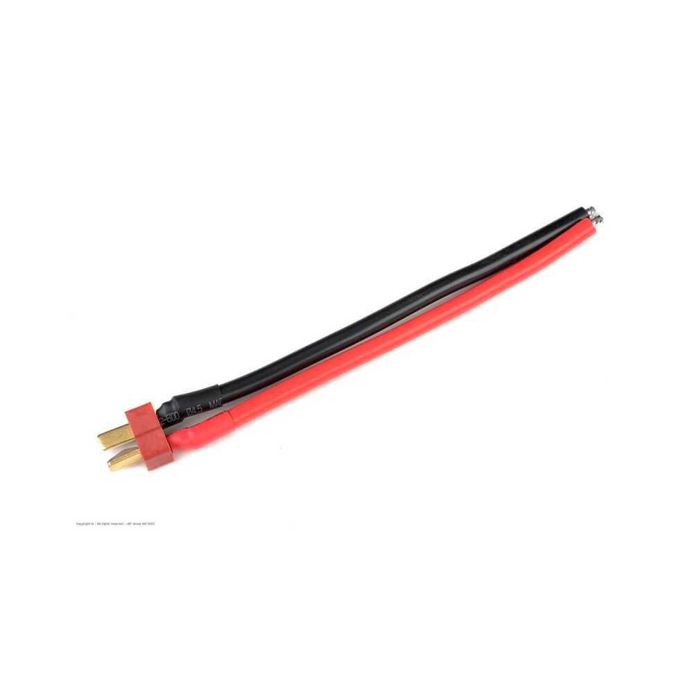Revtec - Connector w/ Lead - Deans - Gold Plated - Male Plug - 12AWG Silicone Wire - 10cm - 1 pc GF-1070-004