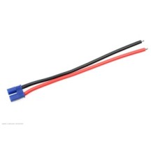 Revtec - Connector w/ Lead - EC-2 - Gold Plated - Female Socket - 14AWG Silicone Wire - 12cm - 1 pc GF-1076-002