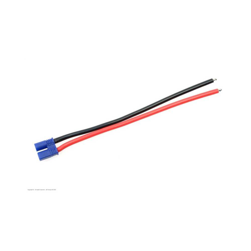 Revtec - Connector w/ Lead - EC-2 - Gold Plated - Female Socket - 14AWG Silicone Wire - 12cm - 1 pc GF-1076-002