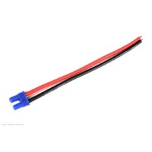 Revtec - Connector w/ Lead - EC-2 - Gold Plated - Male Plug - 14AWG Silicone Wire - 12cm - 1 pc GF-1076-001