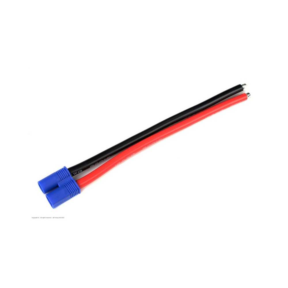 Revtec - Connector w/ Lead - EC-3 - Gold Plated - Female Socket - 12AWG Silicone Wire - 12cm - 1 pc GF-1077-002