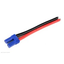 Revtec - Connector w/ Lead - EC-5 - Gold Plated - Male Plug - 10AWG Silicone Wire - 12cm - 1 pc GF-1078-001