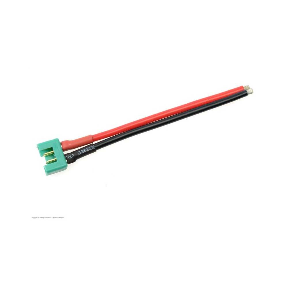 Revtec - Connector w/ Lead - MPX - Gold Plated - Female Socket - 14AWG Silicone Wire - 12cm - 1 pc GF-1071-005