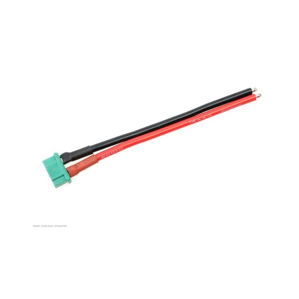 Revtec - Connector w/ Lead - MPX - Gold Plated - Male Plug - 14AWG Silicone Wire - 12cm - 1 pc GF-1071-004