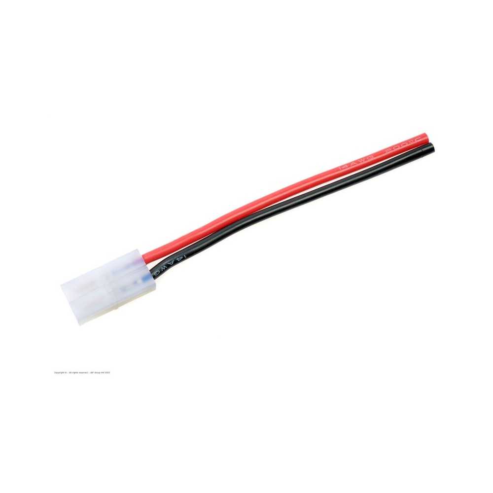 Revtec - Connector w/ Lead - Tamiya - Gold Plated - Female Socket - 14AWG Silicone Wire - 12cm - 1 pc GF-1073-005