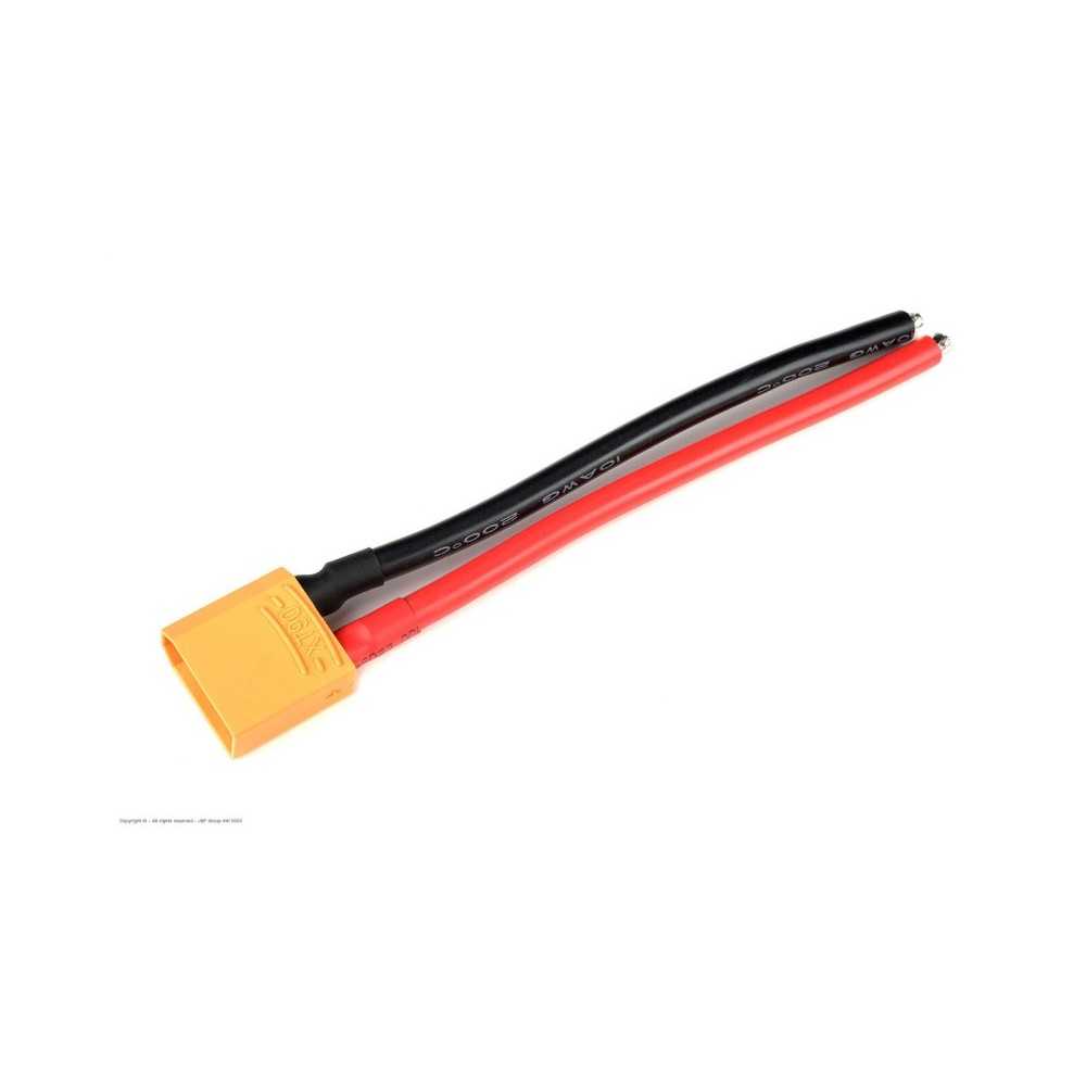 Revtec - Connector w/ Lead - XT-90 - Gold Plated - Female Socket - 10AWG Silicone Wire - 12cm - 1 pc GF-1082-002