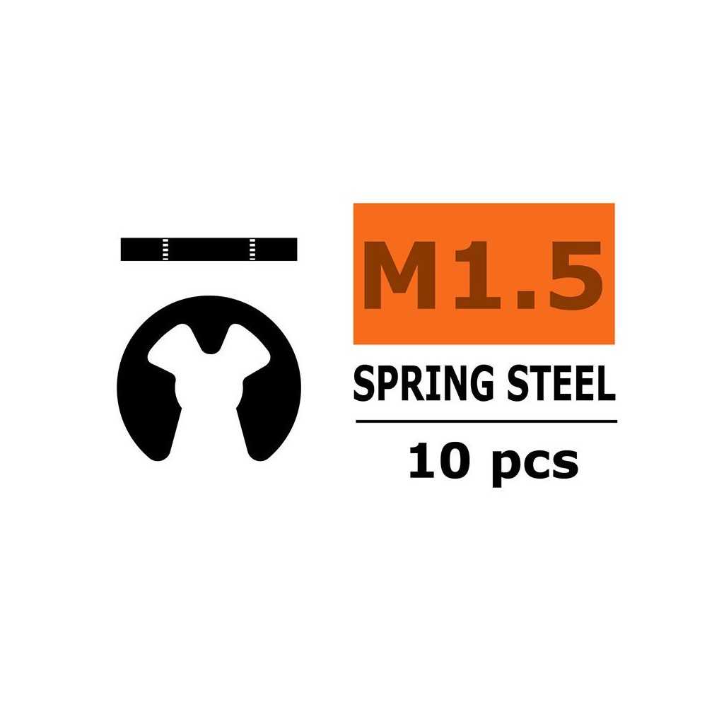 Revtec - E-Clips - 1 5mm - Spring Steel - 10 pcs GF-0158-002 Revtec - E-Clips - 1 5mm - Spring Steel - 10 pcs GF-0158-002