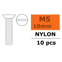 Revtec - Flat Head Screw - M5X10 - Nylon - 5 pcs GF-0311-010