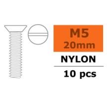Revtec - Flat Head Screw - M5X20 - Nylon - 5 pcs GF-0311-012