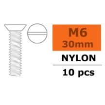 Revtec - Flat Head Screw - M6X30 - Nylon - 5 pcs GF-0311-014