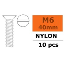 Revtec - Flat Head Screw - M6X40 - Nylon - 5 pcs GF-0311-015