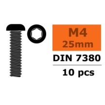 Revtec - Hex Button Head Screw - M4x25 - Steel - 10 pcs GF-0103-015