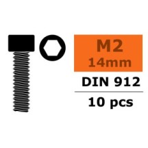 Revtec - Hex Socket Head Screw - M2X14 - Steel - 10 pcs GF-0100-004