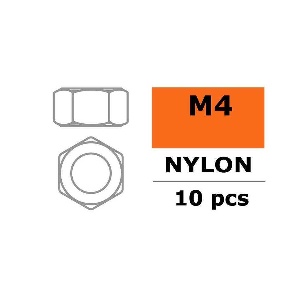 Revtec - Hexagon Nut - M4 - Nylon - 10 pcs GF-0300-002