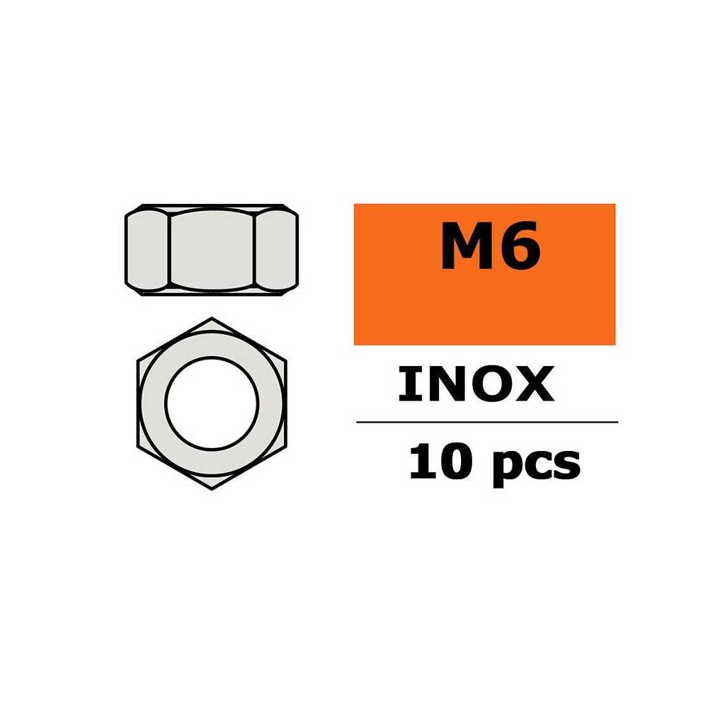 Revtec - Hexagon Nut - M6 - Inox - 10 pcs GF-0250-006 Revtec - Hexagon Nut - M6 - Inox - 10 pcs GF-0250-006