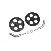Revtec - Landing Gear Axle - Angled - 2mm Carbon Rod - Incl. Wheels - 1 Set GF-2306-001