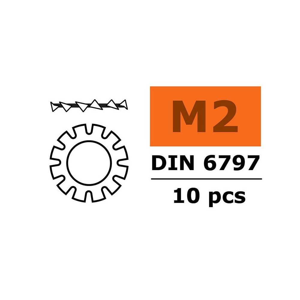 Revtec - Locking Washer M2 - Galvanized Steel - 10 pcs GF-0155-001 Revtec - Locking Washer M2 - Galvanized Steel - 10 pcs GF-0155-001