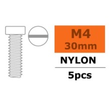 Revtec - Pan Head Screw - M4X30 - Nylon - 5 pcs GF-0310-009