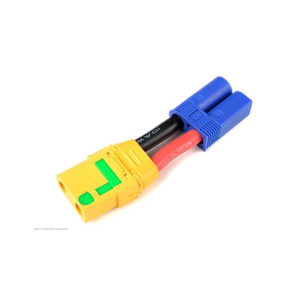 Revtec - Power Adapter Lead - EC-5 Plug XT-90 AS Anti-Spark Socket - 10AWG Silicone Wire - 1 pc GF-1301-119