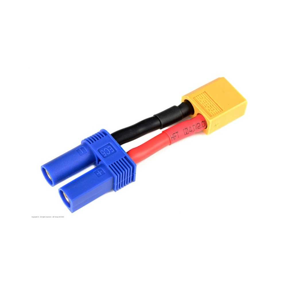 Revtec - Power Adapter Lead - EC-5 Socket XT-60 Plug - 12AWG Silicone Wire - 1 pc GF-1301-124
