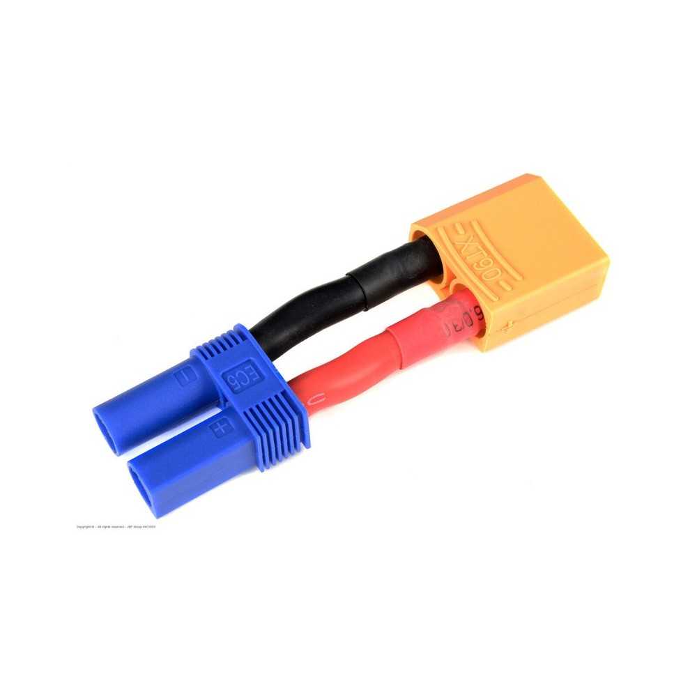 Revtec - Power Adapter Lead - EC-5 Socket XT-90 Plug - 10AWG Silicone Wire - 1 pc GF-1301-125