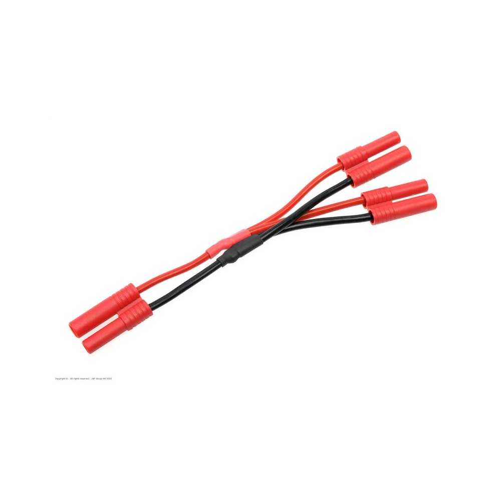 Revtec - Power Y-Lead - Parallel - 2mm Gold Connector - 20AWG Silicone Wire - 12cm - 1 pc GF-1320-111