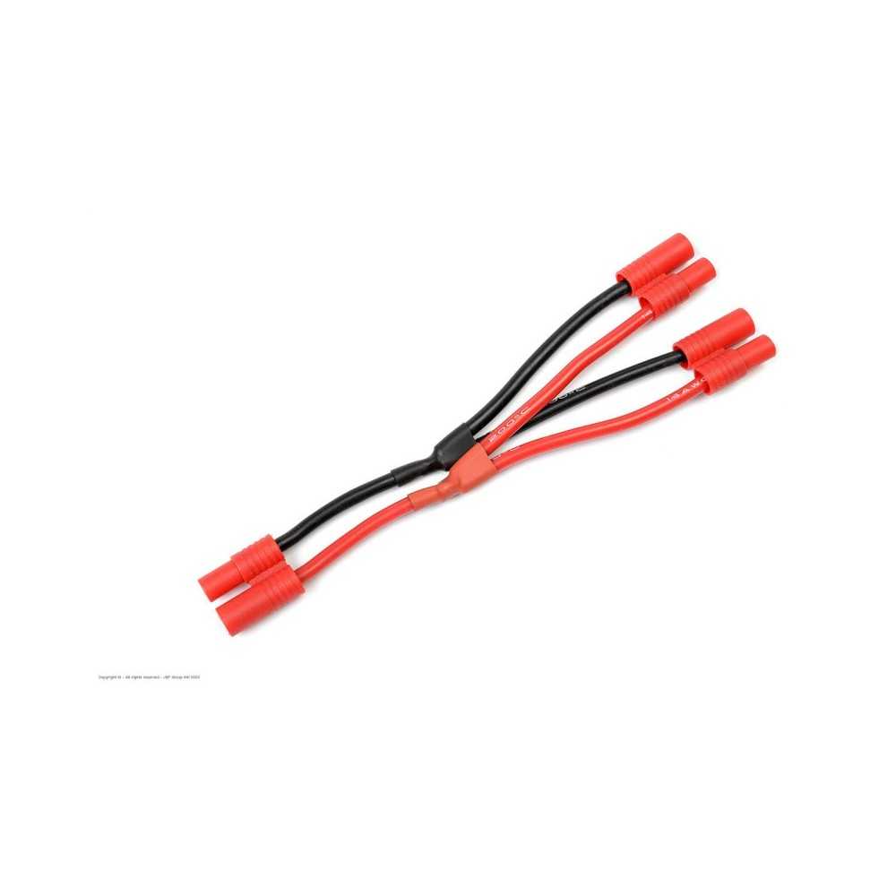 Revtec - Power Y-Lead - Parallel - 3.5mm Gold Connector - 14AWG Silicone Wire - 12cm - 1 pc GF-1320-116