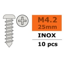 Revtec - Self-tapping Pan Head Screw - 4 2X25mm - Inox - 10 pcs GF-0275-015