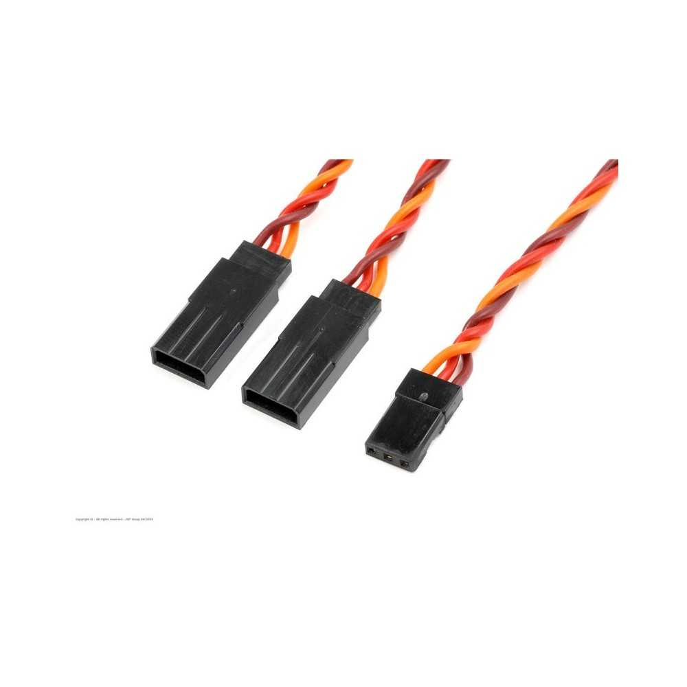 Revtec - Servo Y-Lead - HD Silicone Twisted - JR/Hitec - 22AWG / 60 Strands - 30cm - 1 pc GF-1121-021