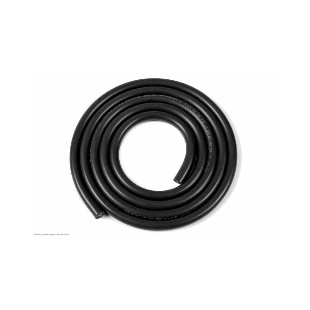 Revtec - Silicone Wire - Powerflex PRO+ - Black - 10AWG - 2683/0.05 Strands - OD 5.5mm - 1m GF-1341-021