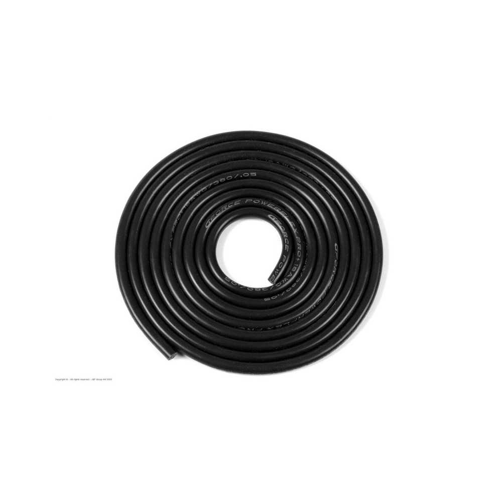 Revtec - Silicone Wire - Powerflex PRO+ - Black - 18AWG - 380/0.05 Strands - OD 2.3mm - 1m GF-1341-061
