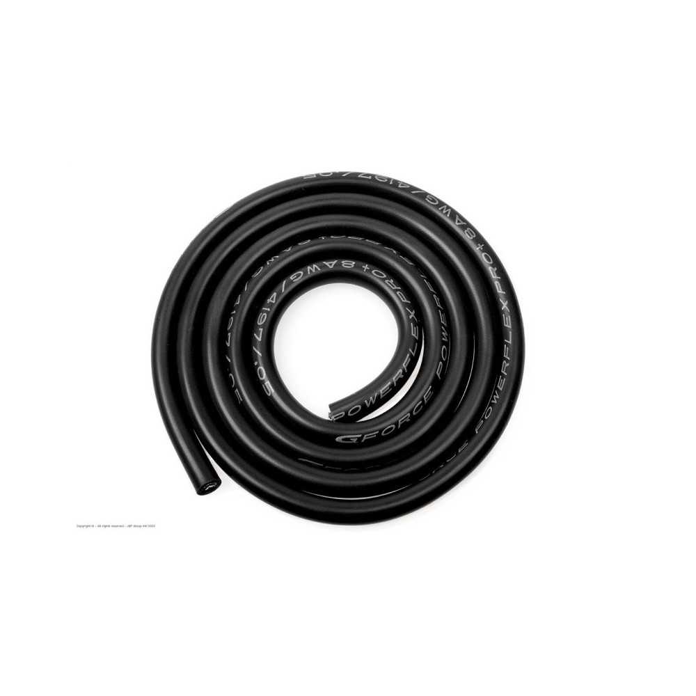 Revtec - Silicone Wire - Powerflex PRO+ - Black - 8AWG - 4197/0.05 Strands - OD 6.5mm - 1m GF-1341-011