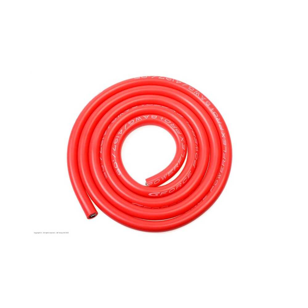 Revtec - Silicone Wire - Powerflex PRO+ - Red - 8AWG - 4197/0.05 Strands - OD 6.5mm - 1m GF-1341-010
