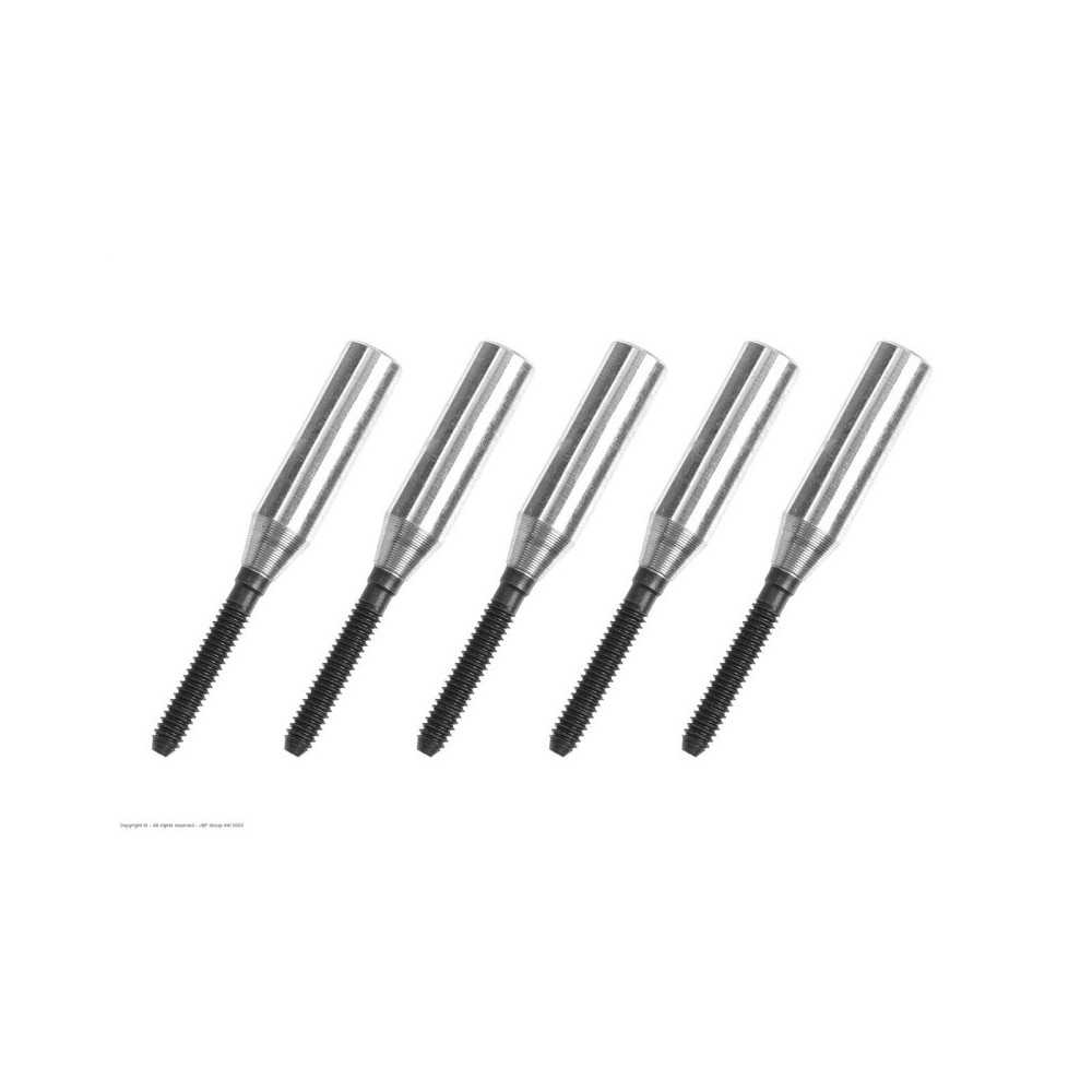Revtec - Threaded Coupler - M2 - Outer - Carbon Tube Dia. 3mm - 5 pcs GF-2103-001 Revtec - Threaded Coupler - M2 - Outer - Carbon Tube Dia. 3mm - 5 pcs GF-2103-001