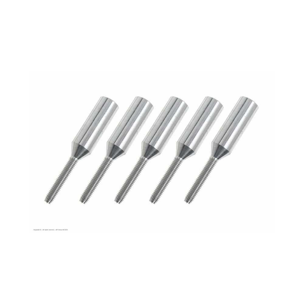 Revtec - Threaded Coupler - M2.5 - Outer - Carbon Tube Dia. 5mm - 5 pcs GF-2103-007 Revtec - Threaded Coupler - M2.5 - Outer - Carbon Tube Dia. 5mm - 5 pcs GF-2103-007