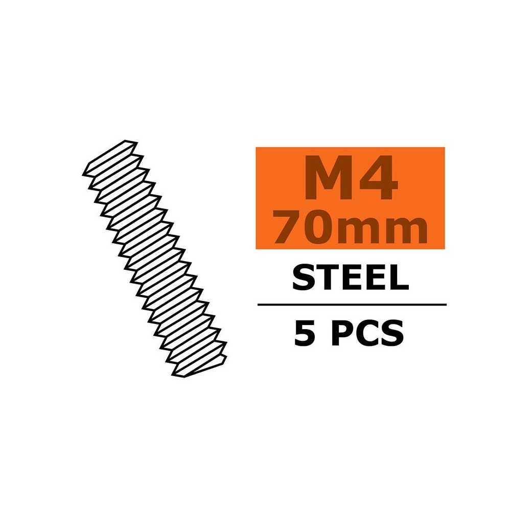 Revtec - Tie Rod - M4X70 - Steel - 5 pcs GF-0160-012 Revtec - Tie Rod - M4X70 - Steel - 5 pcs GF-0160-012
