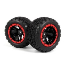 BLACKZON Slyder ST Wheels/Tires Assembled (Black/Red) 540196