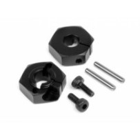 Hot Bodies ALUMINUM REAR HEX WHEEL HUB (CLAMP TYPE/BLACK/2pcs) 61475
