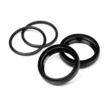 Hot Bodies Big Bore Shock Spring Adjust Nut (Black/2pcs) 67528