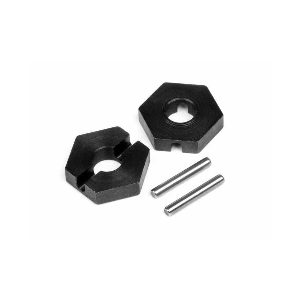 Hot Bodies FRONT HEX WHEEL HUB (Steel/Black/2pcs) 61474 Hot Bodies FRONT HEX WHEEL HUB (Steel/Black/2pcs) 61474