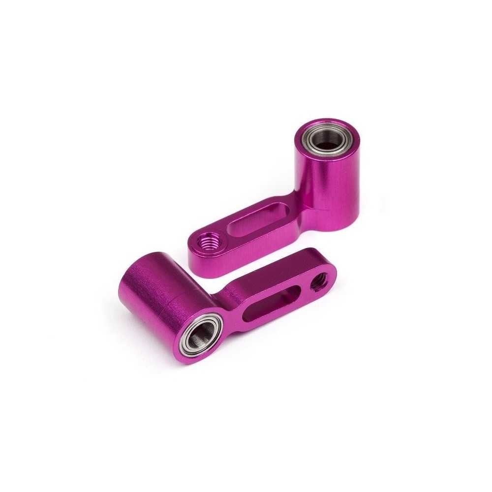 Hot Bodies STEERING ARM +2mm (PURPLE/2pcs) 68824