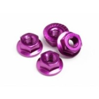 Hot Bodies WHEEL NUT M4 SERRATED (PURPLE/4PCS) 61092
