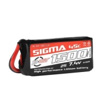RC Plus - Li-Po Batterypack - Sigma 45C - 1500 mAh - 2S1P - 7.4V - XT-60 RC-G45-1500-2S1P