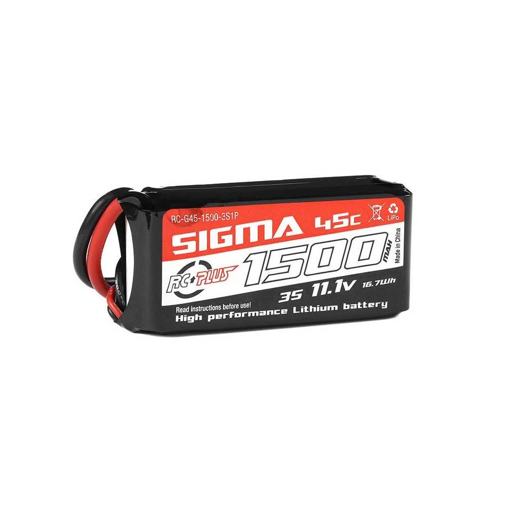 RC Plus - Li-Po Batterypack - Sigma 45C - 1500 mAh - 3S1P - 11.1V - XT-60 RC-G45-1500-3S1P RC Plus - Li-Po Batterypack - Sigma 45C - 1500 mAh - 3S1P - 11.1V - XT-60 RC-G45-1500-3S1P