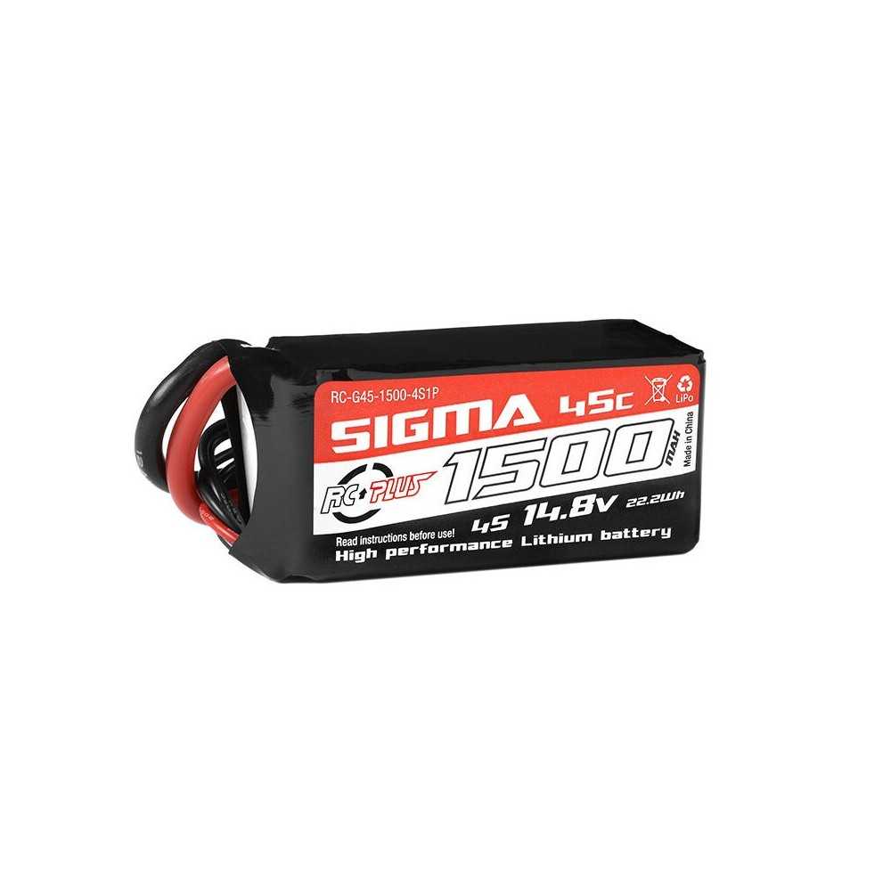 RC Plus - Li-Po Batterypack - Sigma 45C - 1500 mAh - 4S1P - 14.8V - XT-60 RC-G45-1500-4S1P RC Plus - Li-Po Batterypack - Sigma 45C - 1500 mAh - 4S1P - 14.8V - XT-60 RC-G45-1500-4S1P